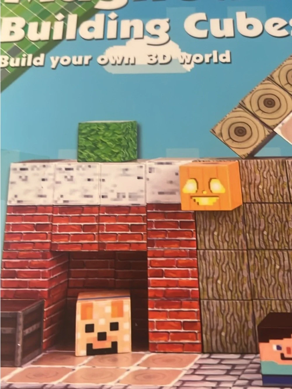 Magnetic Building Cubes - Blue Kids Construction Block Set